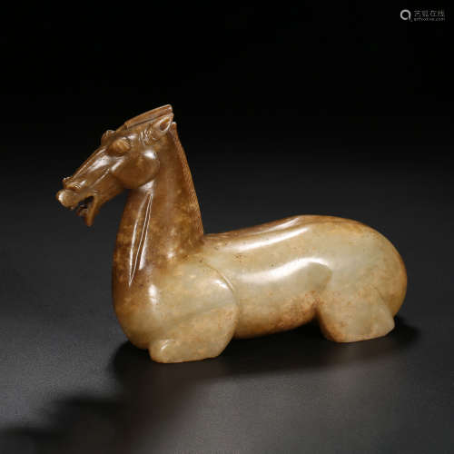 Tang Dynasty of China,Hetian Jade Horse Ornament