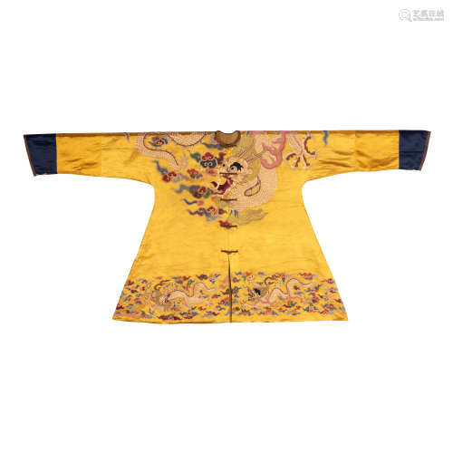 Qing Dynasty of China,Embroideried Dragon Robe