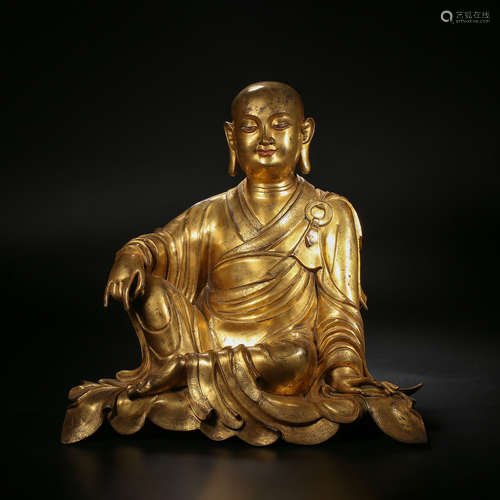 Ming Dynasty of China,Bronze Gilt Buddha Statue