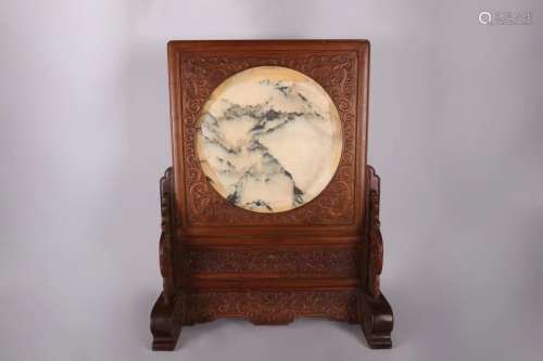 Qing Dynasty of China,Yellow Pear Cloud Stone Screen