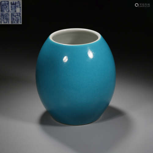 Qing Dynasty of China,Turquoise Glaze Bottle