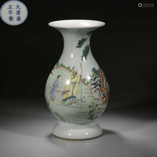 Qing Dynasty of China,Famille Rose Character Bottle
