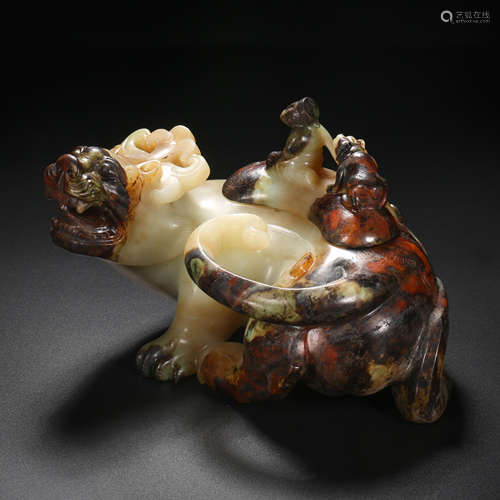 Han Dynasty of China,Hetian Jade Beast Ornament