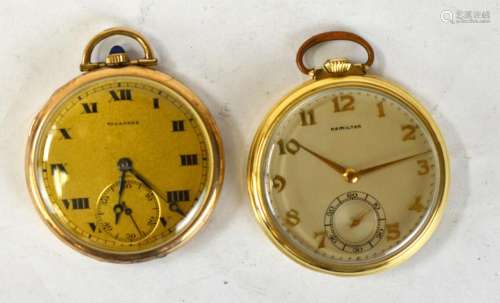 Two Gold Plated Pocket Watches