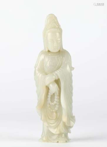 Chinese Carved Jade Figure of Guanyin
