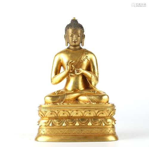 Chinese Gilt Bronze Buddha Figure