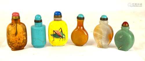 Six Pcs of Chinese Snuff Bottles