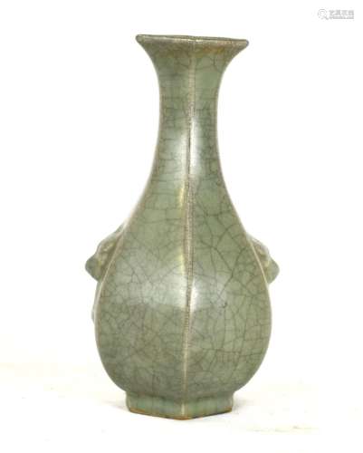 Chinese Celadon Glazed Crackle Vase