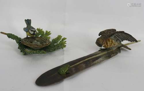 2 Cold Painted Austrian Bronzes Including Bergman