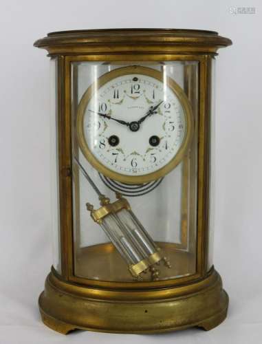 Tiffany And Co Gilt Metal Carriage Style Clock.