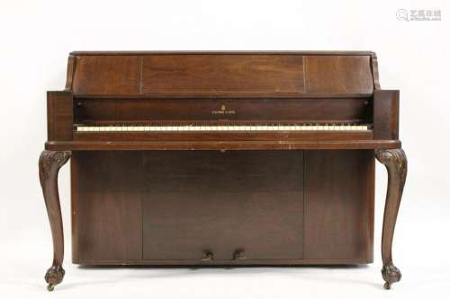 Vintage Mahogany Steinway & Sons Upright Piano.
