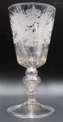 Early 20th C Imperial Russian Crystal Chalice.