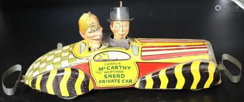 Tin Marx Charlie McCarthy & Snerd Private Car Toy