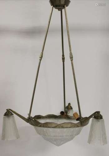 Art Deco Mueller Freres Chandelier.