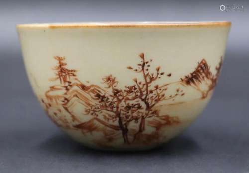 Chinese Cafe au Lait Landscape Cup.