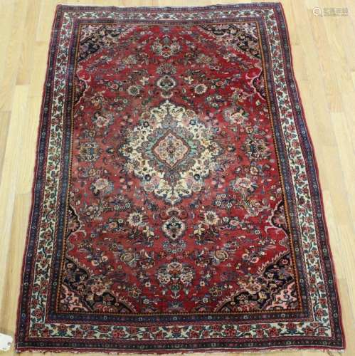 Antique & Finely Hand Woven Area Carpet.