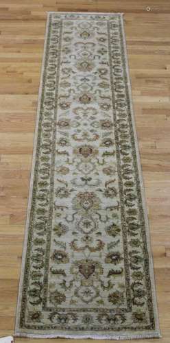 Vintage And Finely Hand Woven Oushak Style Runner