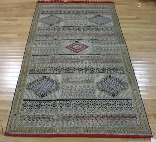 Vintage And Finely Hand Woven Carpet.