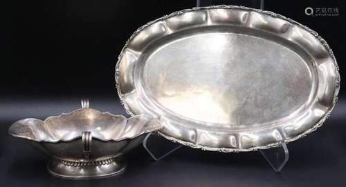 SILVER. 2 pcs. of Signed Mexican Silver Hollowware