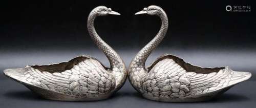 STERLING. Pair of Wm. B. Durgin Sterling Swan