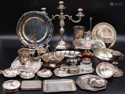 SILVER. Assorted Sterling and Silver Hollowware