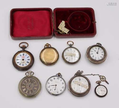 JEWELRY. Antique Pocket Watch Grouping.