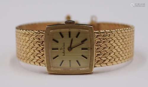 JEWELRY. Lady's Boillat Les Bois 14kt Gold Watch.