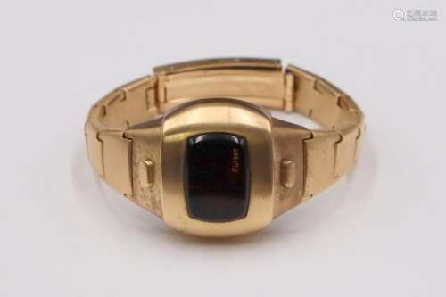 JEWELRY. Lady's Pulsar 14kt Gold Digital Quartz