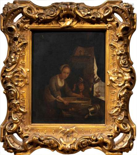 Painting, Dutch School (17th century), Woman with Basin