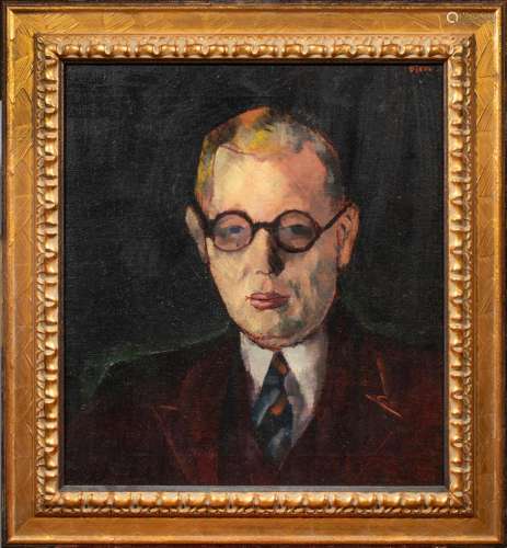 Painting, Portrait of a Man with Glasses