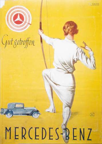 Prints, Vintage Mercedes Benz advertising posters