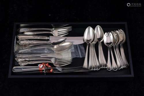(Lot of 27) Sterling flatware: a Towle D'Orleans five pi...