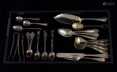 (Lot of 20) American sterling utensils, mostly spoon, includ...