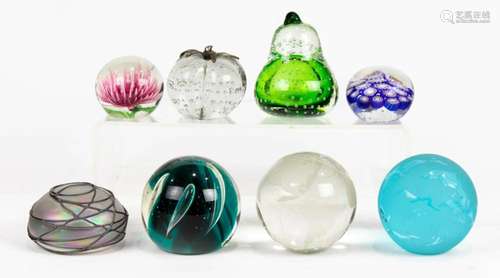 (Lot of 8) Glass paperweights