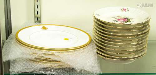 (Lot of 20) Minton and Royal Copenhagen porcelain plates
