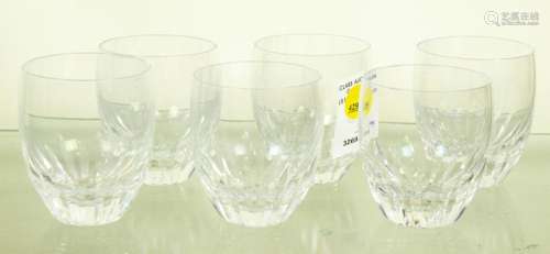 (Lot of 6) Baccarat cut glass small tumblers in the Massena ...