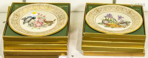 (Lot of 9) Lenox limited edition porcelain plates with Boehm...