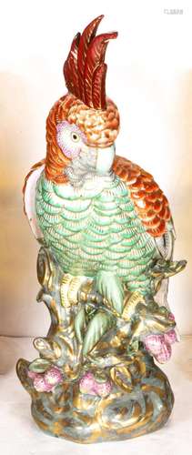 Chinese porcelain parrot in the Satsuma style