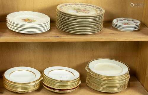 Two shelves of china plates, comprising (12) Rosenthal Vienn...