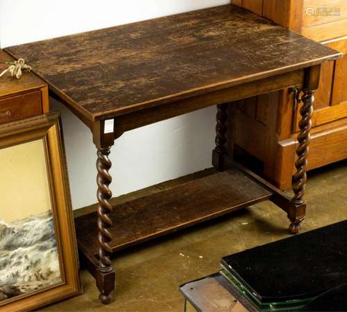 A Stickley Brothers Quaint Furniture quartersawn oak library...