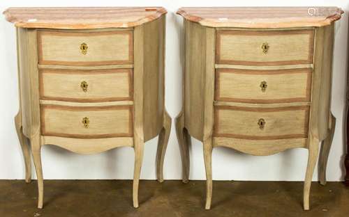 A Pair of Louis XV style nightstands