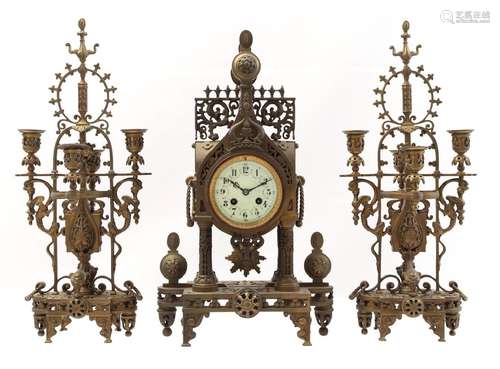 Brass mantel clock