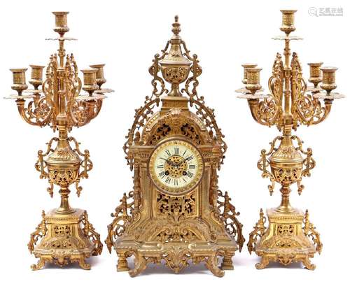 3-piece mantel clock