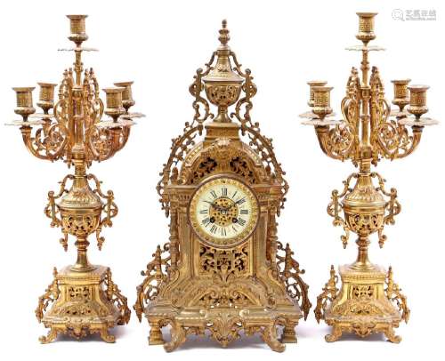 3-piece mantel clock