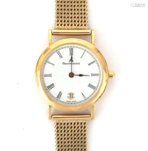 An 18 karat gold Maurice Lacroix wristwatch. Quartz, ref. 85...