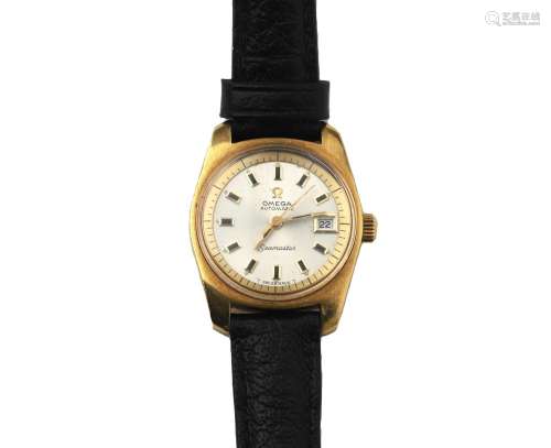 An 18 karat gold Omega Seamaster lady`s wristwatch. Automati...