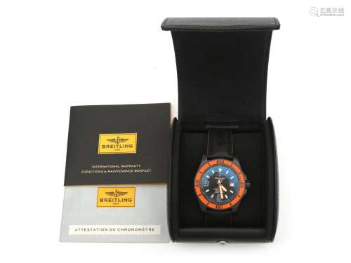 A Breitling Super Ocean 44 blacksteel gentlemen`s wristwatch...