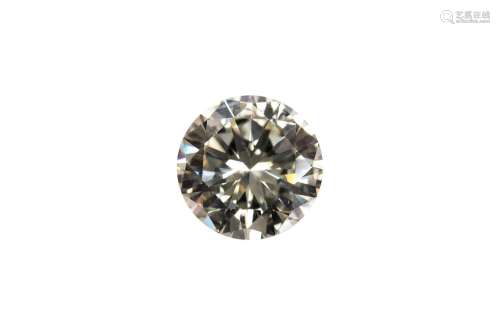 A brilliant cut 4.31 ct. diamond. Colour: TC (N-O), Clarity:...