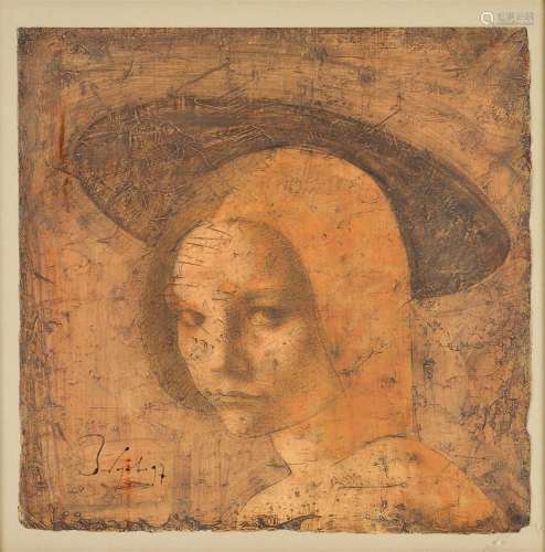 Boris Zaborov (1937-2021)<br />
'Une Tête', signed and dated...