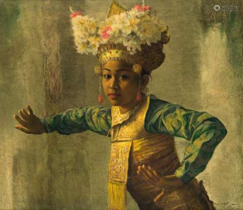 Dullah (1919-1996)<br />
'Balinese dancer', signed and dated...